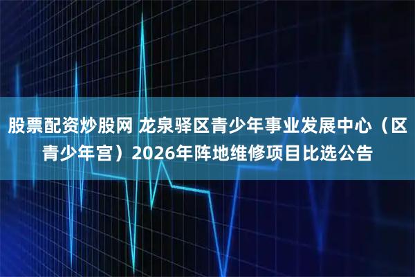 股票配资炒股网 龙泉驿区青少年事业发展中心（区青少年宫）2026年阵地维修项目比选公告